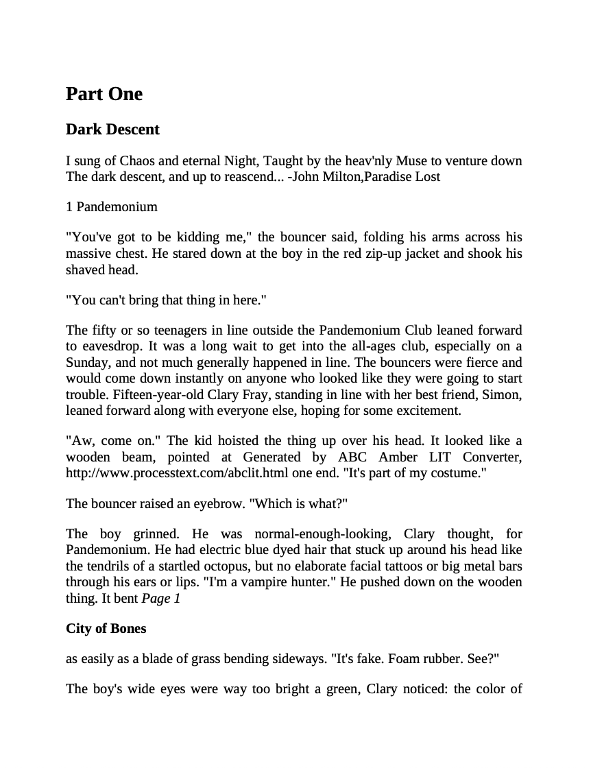 City of Bones