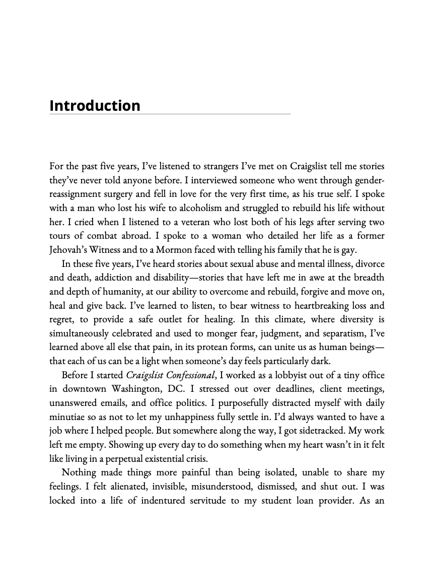 Craigslist Confessional