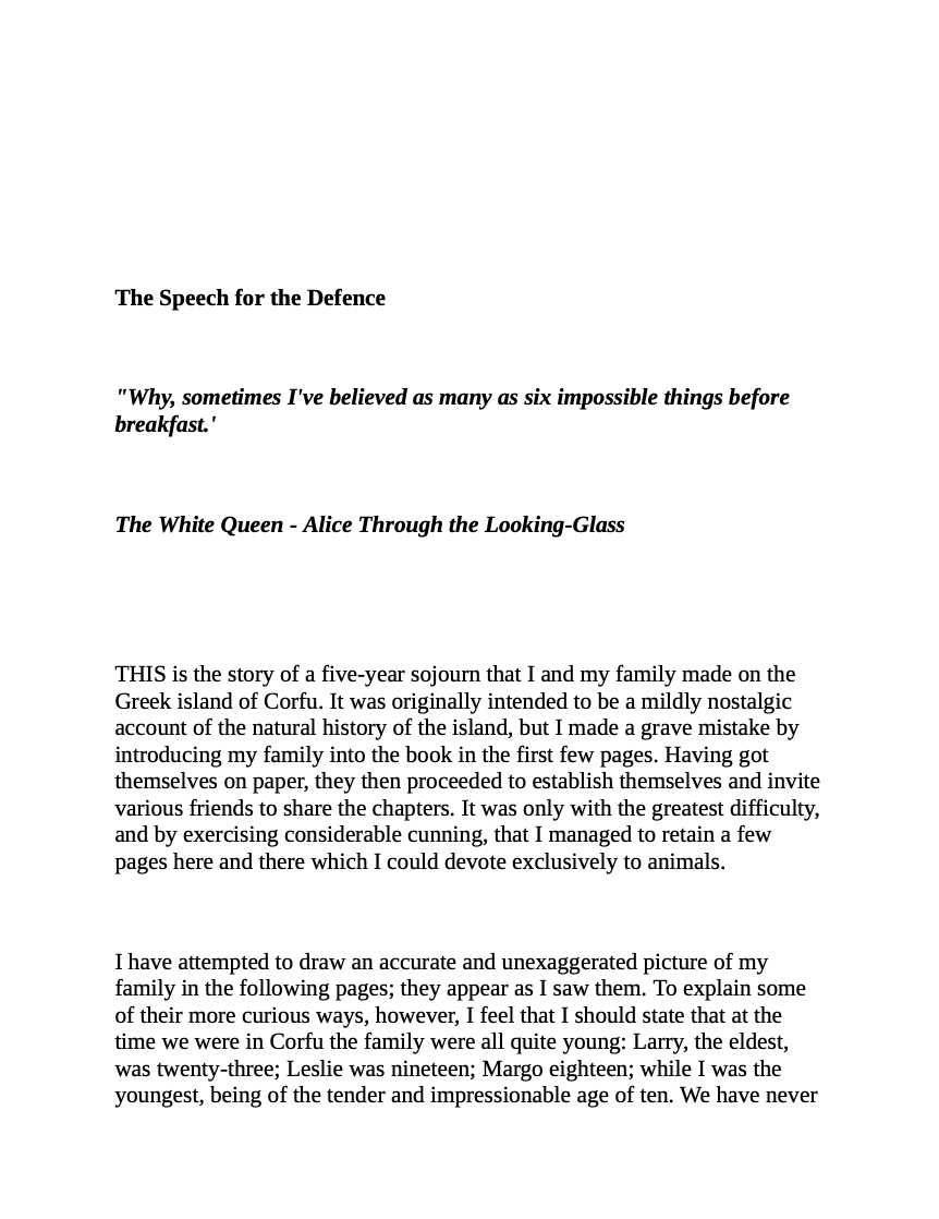 My Family and Other Animals