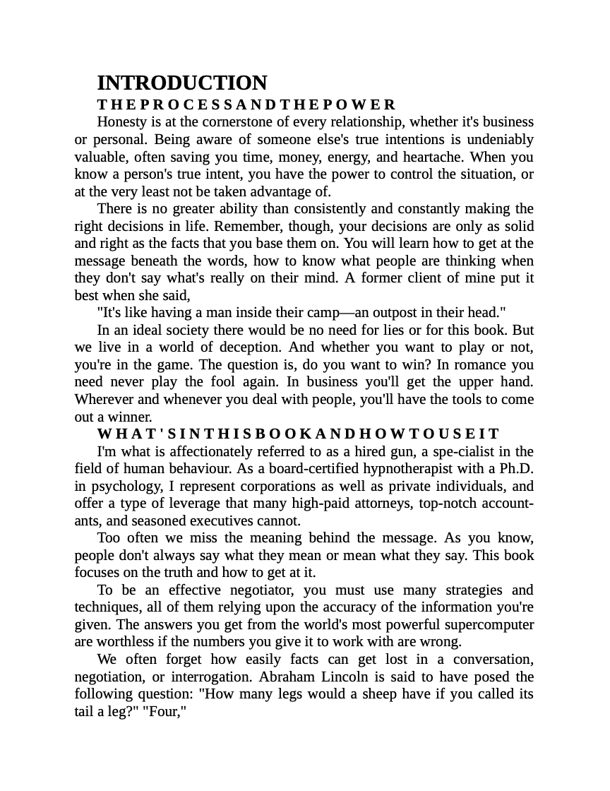 Never Be Lied to Again