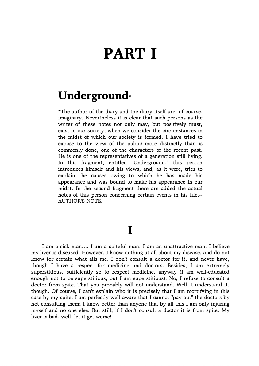 Notes from Underground