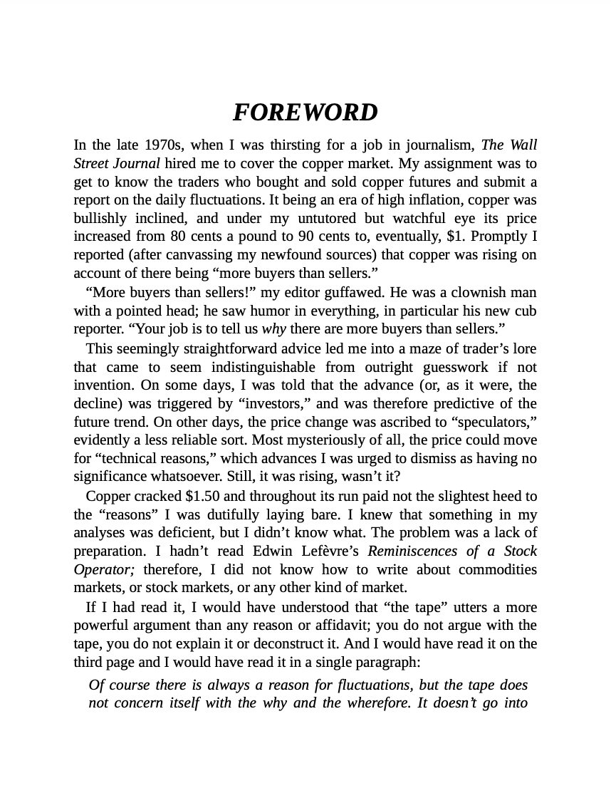 Reminiscences of a Stock Operator