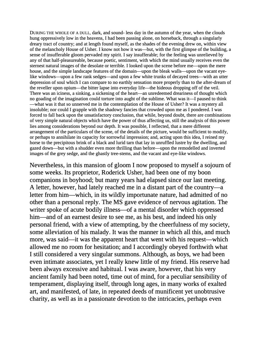 The Fall of the House of Usher