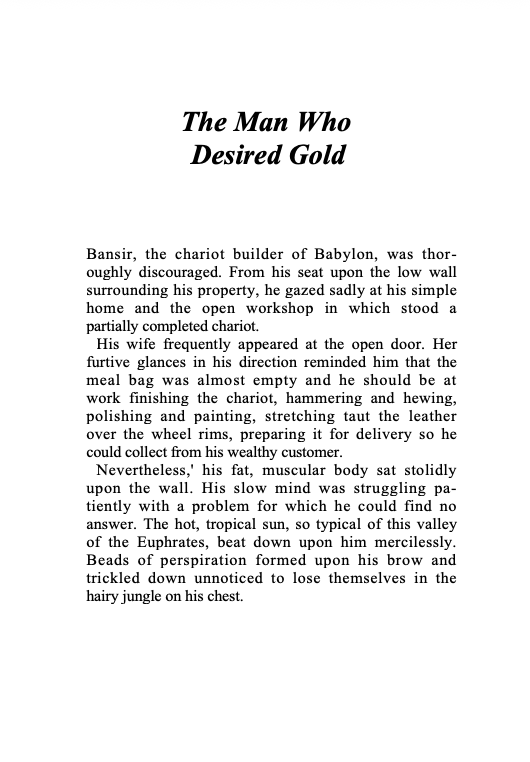 The Richest Man in Babylon