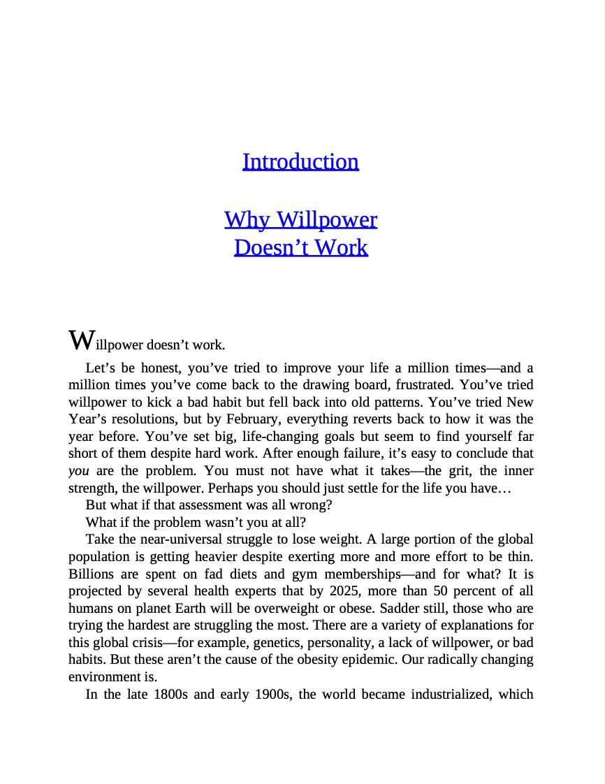 Willpower Doesn't Work