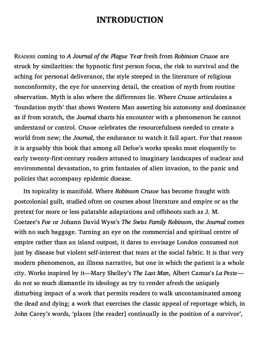 A Journal of the Plague Year