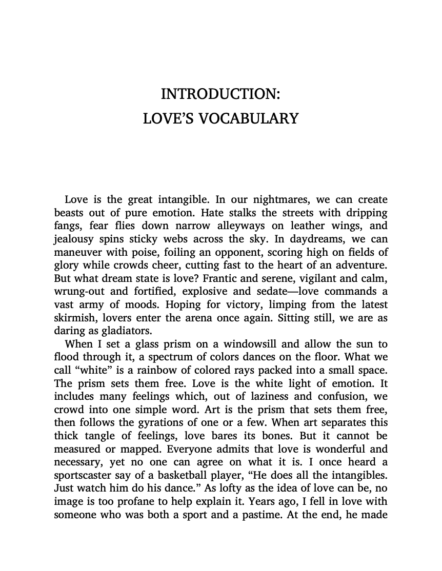 A Natural History of Love
