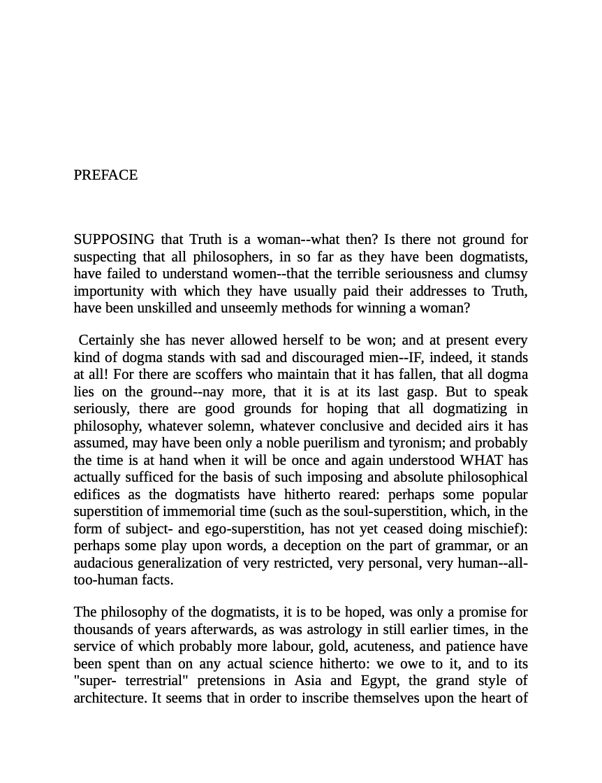 Beyond Good and Evil