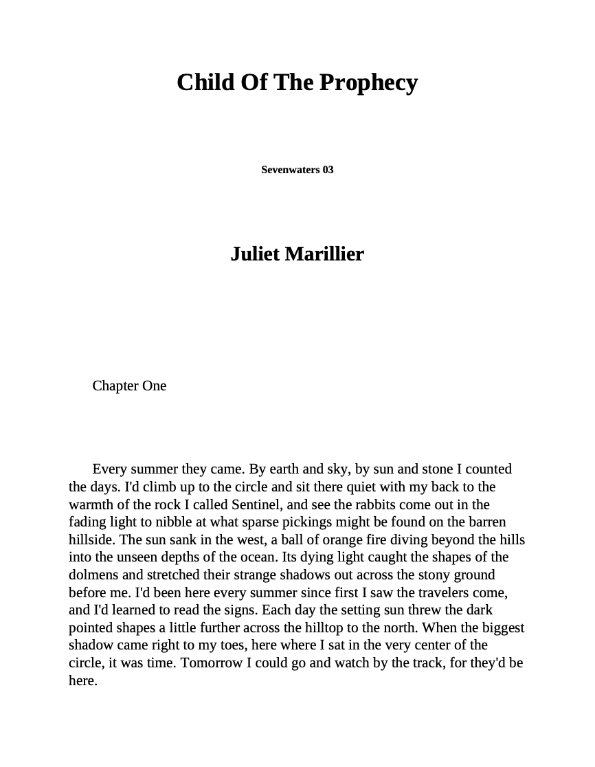 Child of the Prophecy