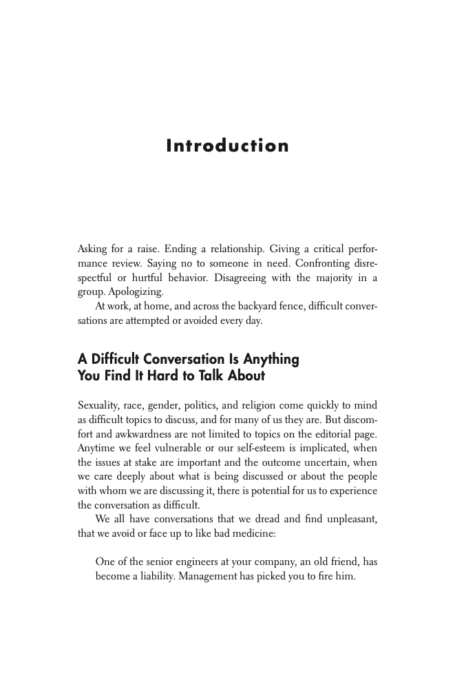 Difficult Conversations