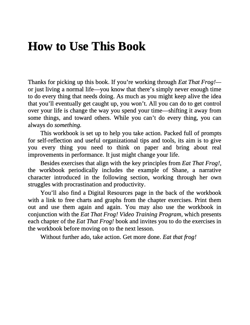 Eat That Frog! Action Workbook