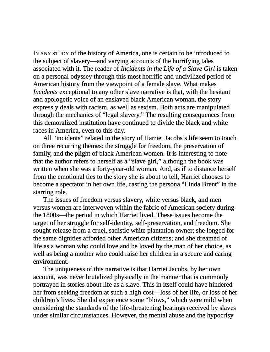 Incidents in the Life of a Slave Girl