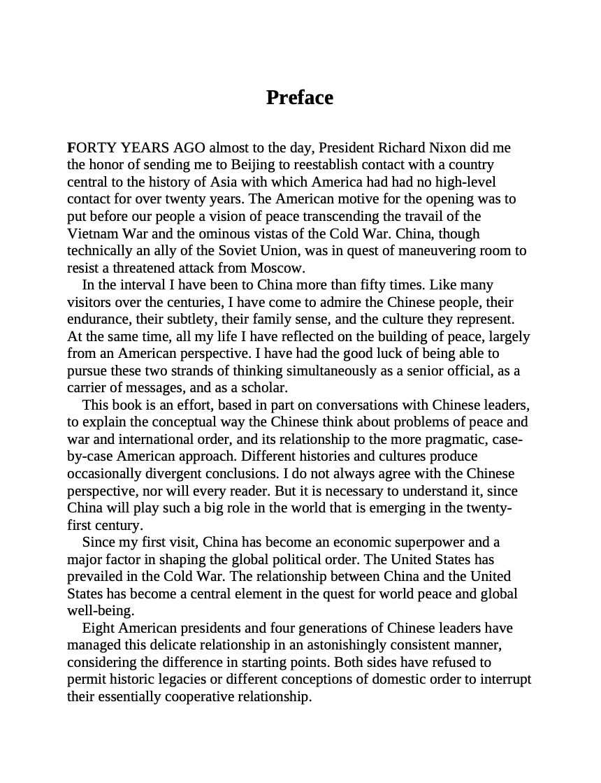 On China