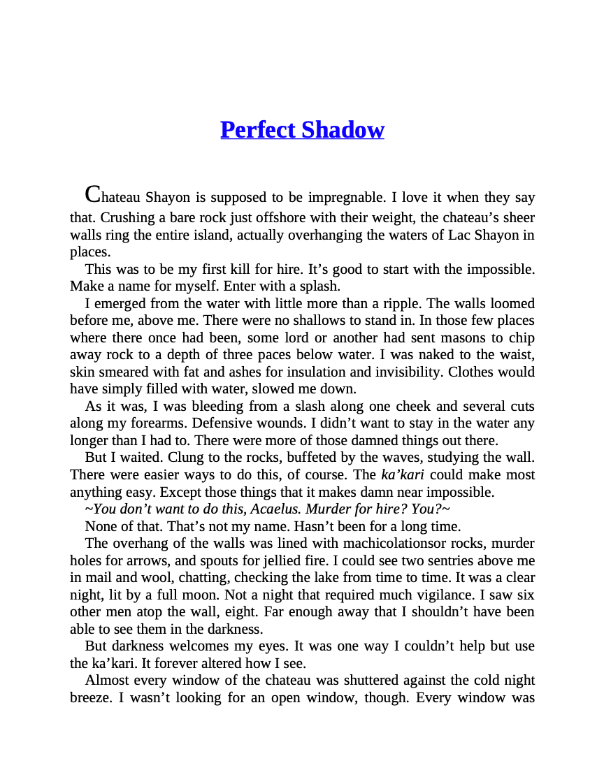Perfect Shadow