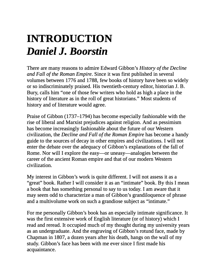 The Decline and Fall of the Roman Empire