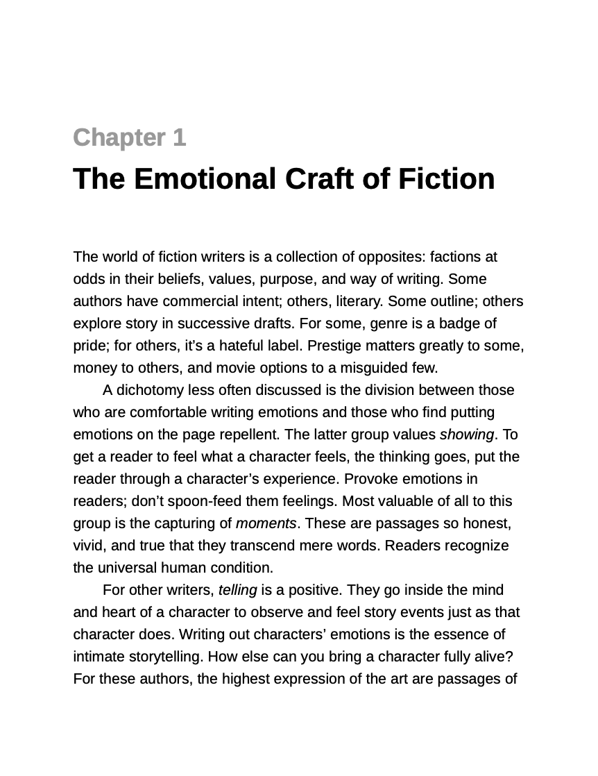 The Emotional Craft of Fiction