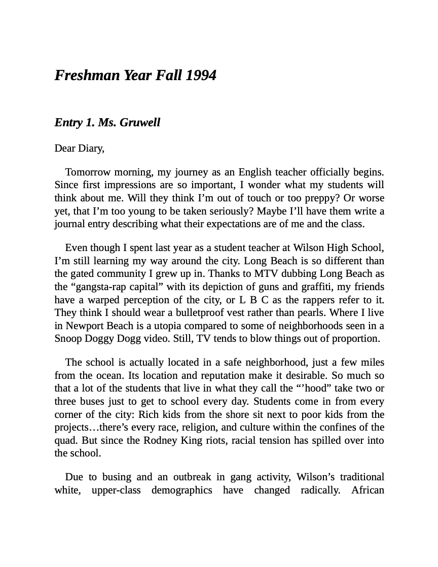 The Freedom Writers Diary