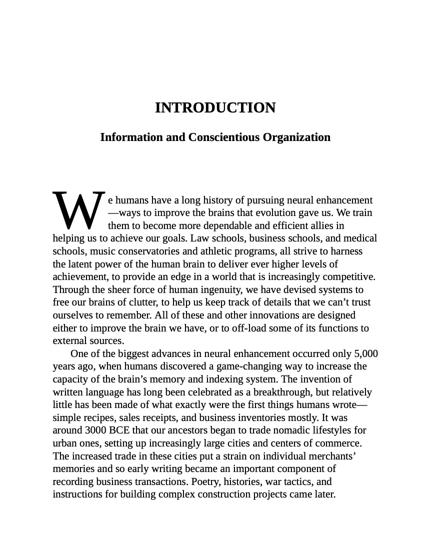 The Organized Mind