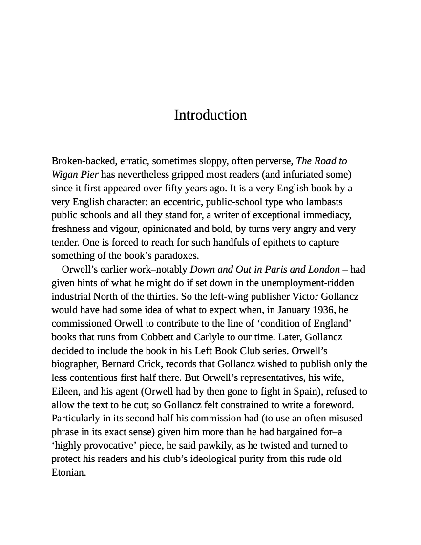 The Road To Wigan Pier