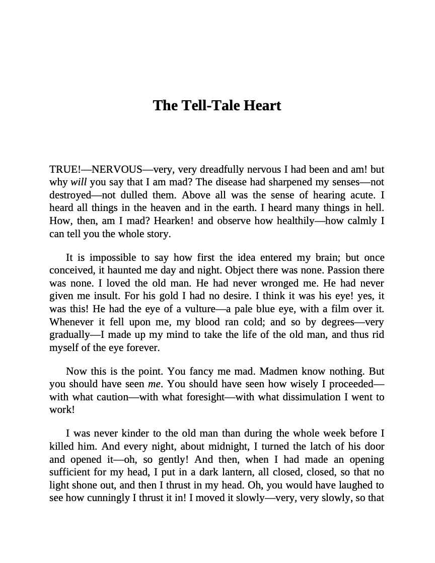 The Tell-Tale Heart