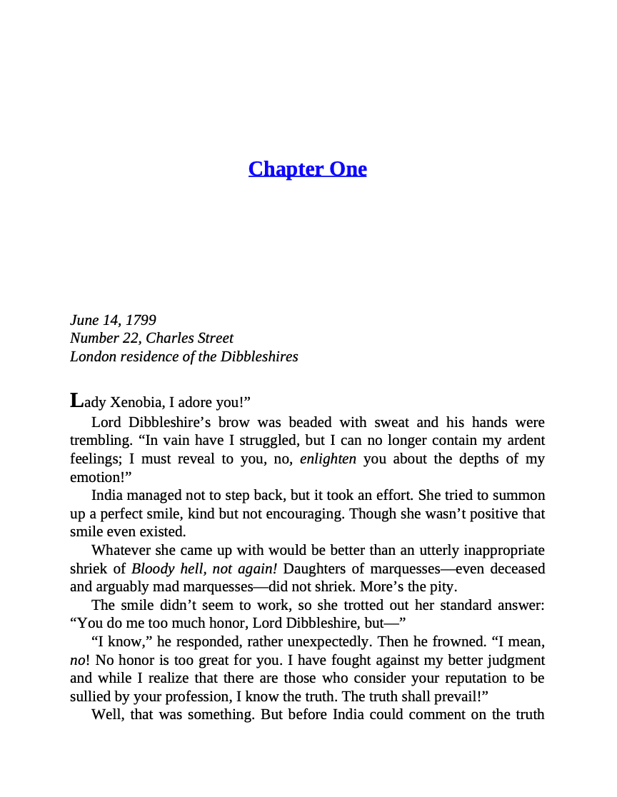 Three Weeks With Lady X