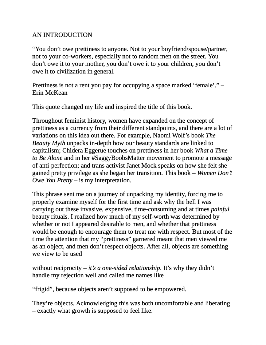 Women Don't Owe You Pretty